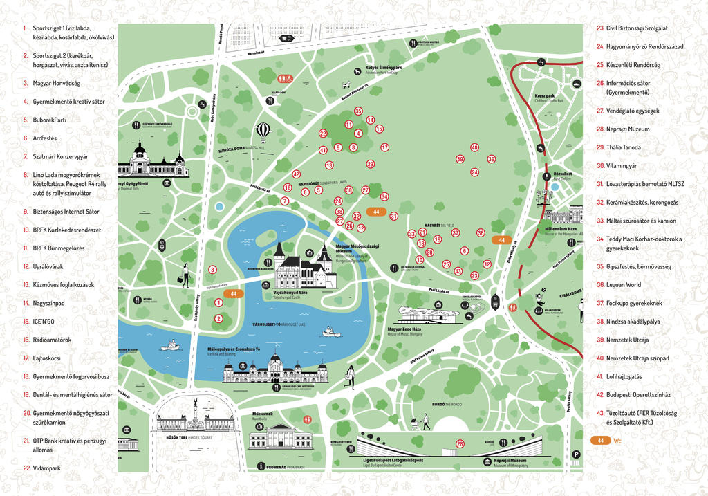 Városligeti Gyermeknap 2023 térkép